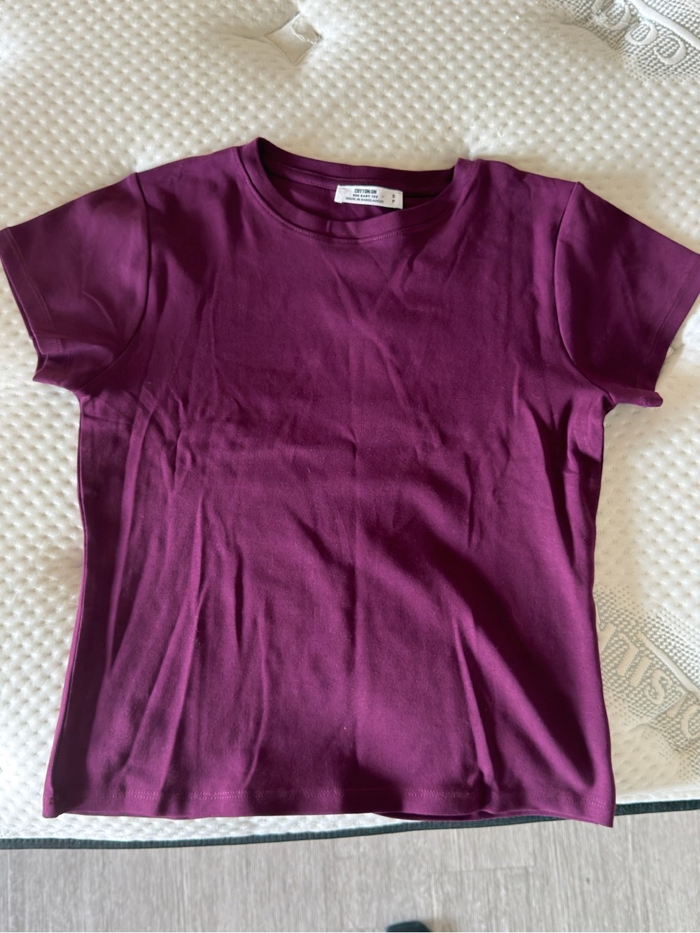 Cotton On Short Sleeve Baby Tee - plum